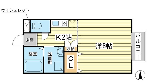 クローバーハイツ城西の物件間取画像